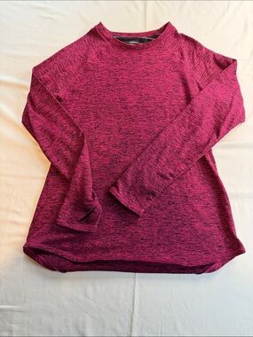 Cuddl Duds Heathered Magenta Raglan Pullover
